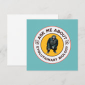 Ask Me About Evolutionary Biology Chimpanzee Ape (Front/Back)
