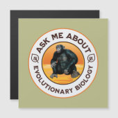 Ask Me About Evolutionary Biology Chimpanzee Ape (Front/Back)