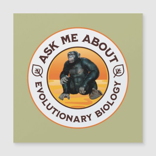 Ask Me About Evolutionary Biology Chimpanzee Ape (Front)