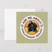 Ask Me About Evolutionary Biology Chimpanzee Ape (Front/Back)