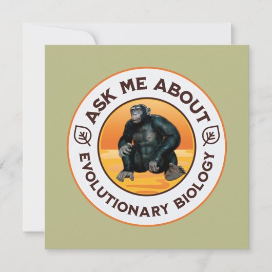 Ask Me About Evolutionary Biology Chimpanzee Ape (Front)