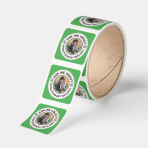 Ask Me About Evolutionary Biology Woolly Mammoth Square Sticker