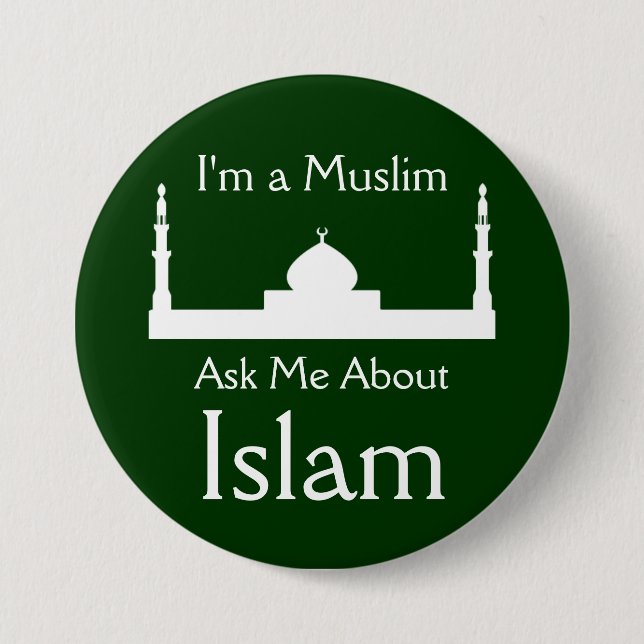 Ask Me About Islam Button (Front)