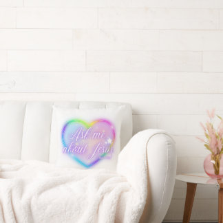 Ask me about Jesus, trust me Throw Pillow