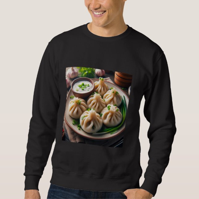 Ask Me About Khinkali Dumpling Food Sweatshirt (Front)