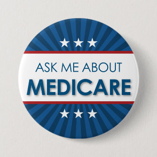 Ask Me About Medicare - Americana Button