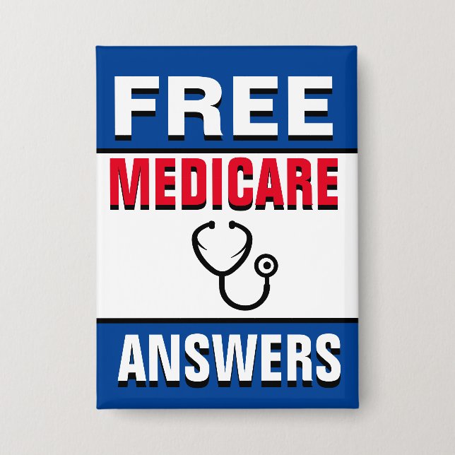Ask Me About Medicare Button (Front)