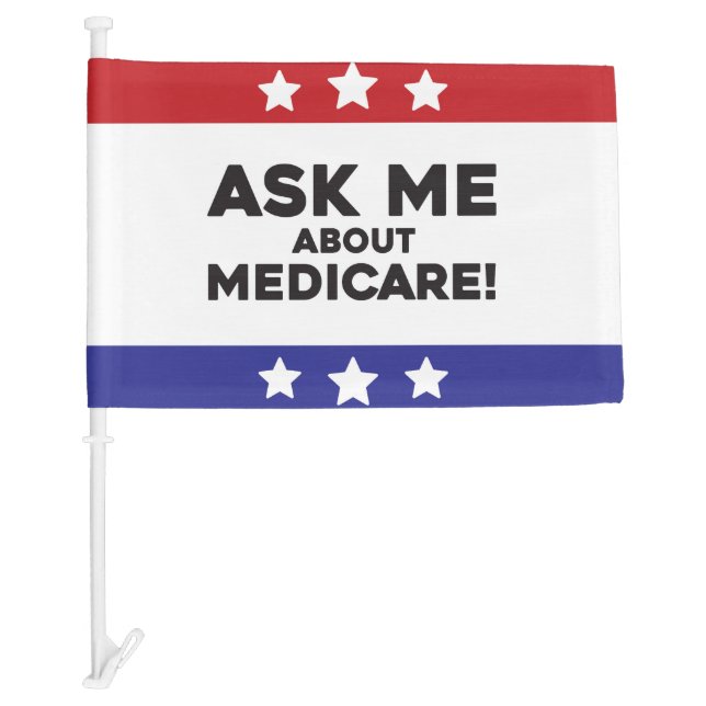 Ask Me About Medicare – Car Flag (Front)