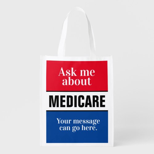 Ask Me About Medicare  Grocery Bag