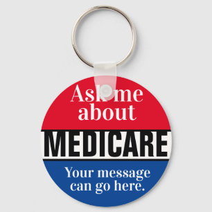 Ask Me About Medicare Keychain
