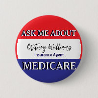 Ask Me About Medicare Red White Blue