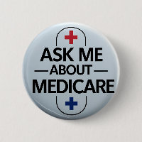 Ask Me About Medicare Red White Blue