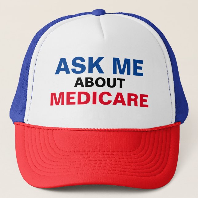 Ask Me About Medicare Trucker Hat (Front)