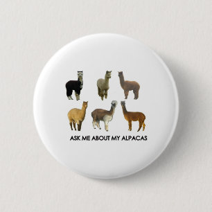 Ask me about my alpacas button