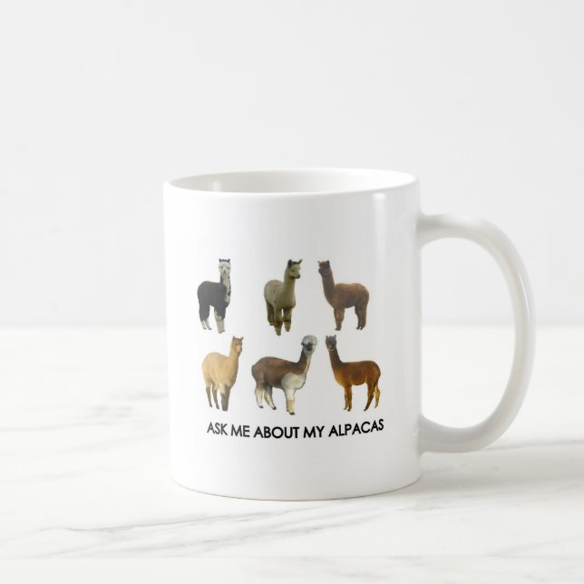 Ask me about my alpacas coffee mug (Right)