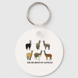Ask me about my alpacas keychain