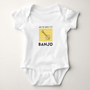 Ask me about my banjo music instrument baby bodysuit
