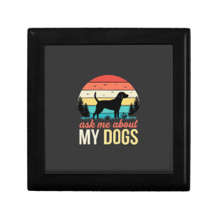 Ask Me About My Dogs Retro Sunset_1 Gift Box