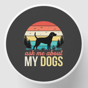 Ask Me About My Dogs Retro Sunset_1 Mini Candle Favors