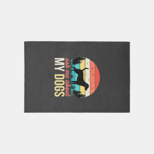 Ask Me About My Dogs Retro Sunset_1 Rug