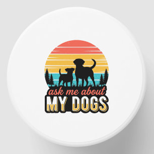 Ask Me About My Dogs Vintage Dog Lover Design_1 Mini Candle Favors