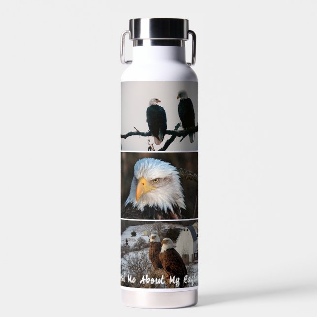 Ask me about my Eagles!  Water Bottle (Front)