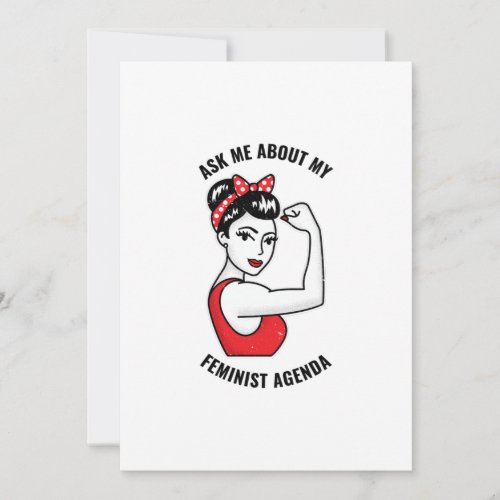 Ask me about my feminist agenda holiday card