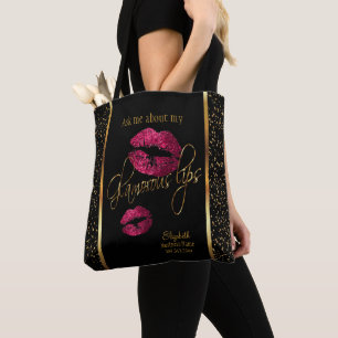 Ask me about my Glamorous Lips - Lipstick Design Tote Bag
