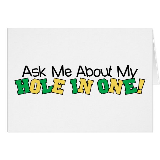 Ask Me About My Hole In One Cards (Front Horizontal)