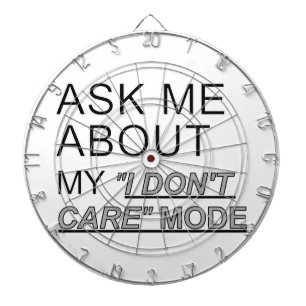 Ask Me About My I Don't Care Mode Dartboard With Darts