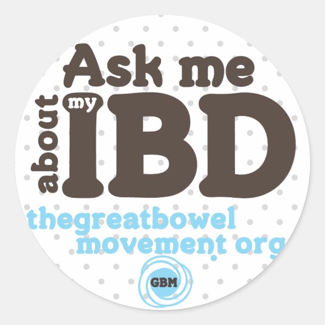 Ask Me About My IBD Sticker - Dots (Front)