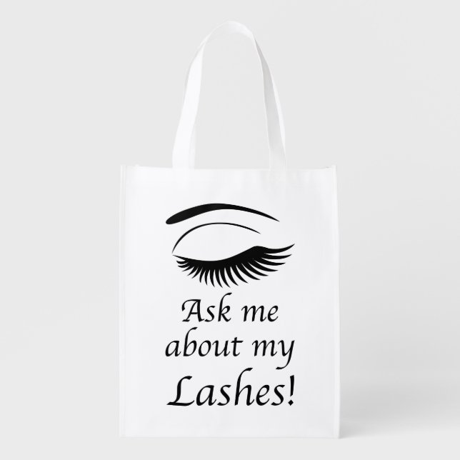 Ask Me About My Lashes Bag (Front)