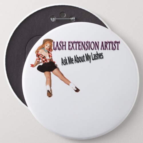Ask Me About My Lashes Customizable Promo Button