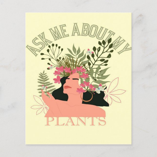 Ask Me About My Plants | Gift For Mom Flyer (Front)