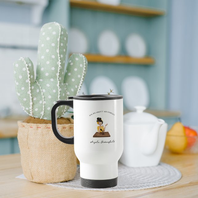 Ask Me About My Podcast | Monogram Podcaster Travel Mug (Creator Uploaded)