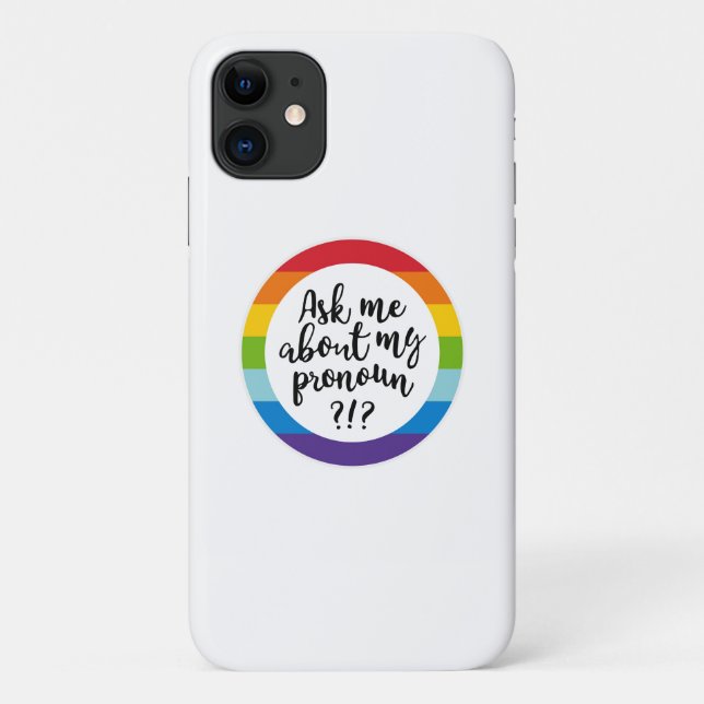 Ask Me About My Pronoun? Case-Mate iPhone Case (Back)