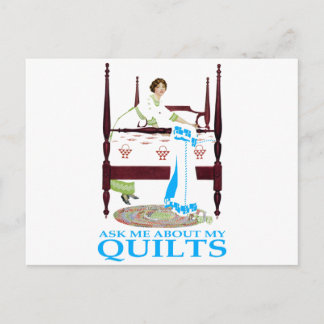 Ask Me About My Quilts Postcard