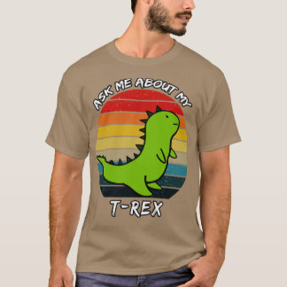 Ask Me About My Trex Retro Sunset T-Shirt