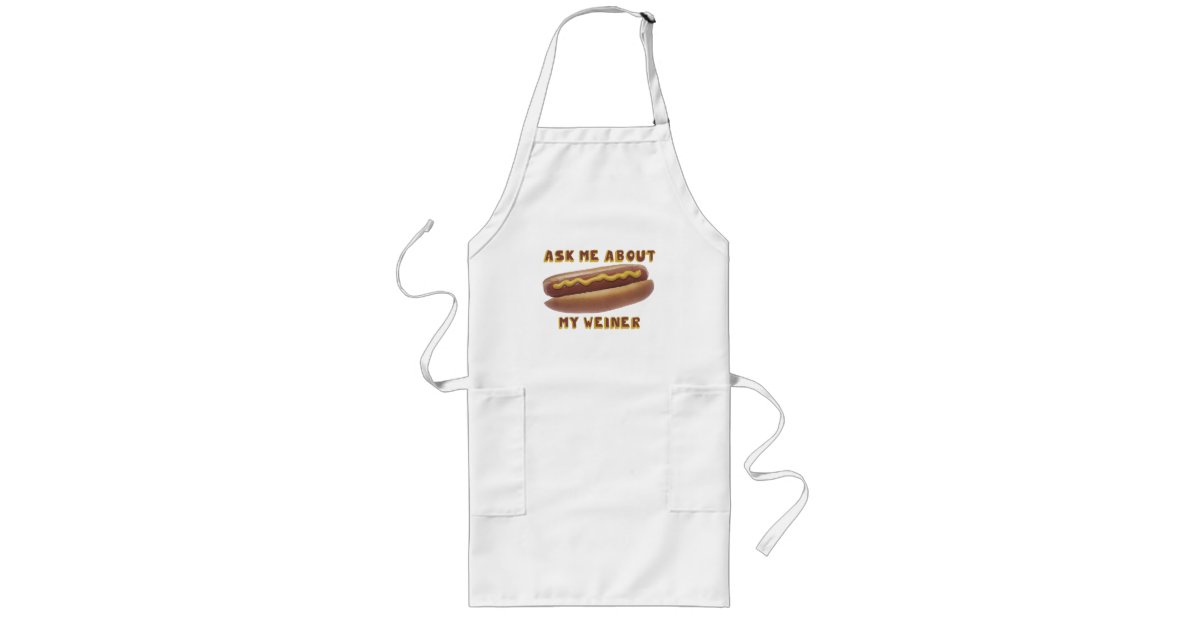ASK ME ABOUT MY WEINER bbq apron Zazzle