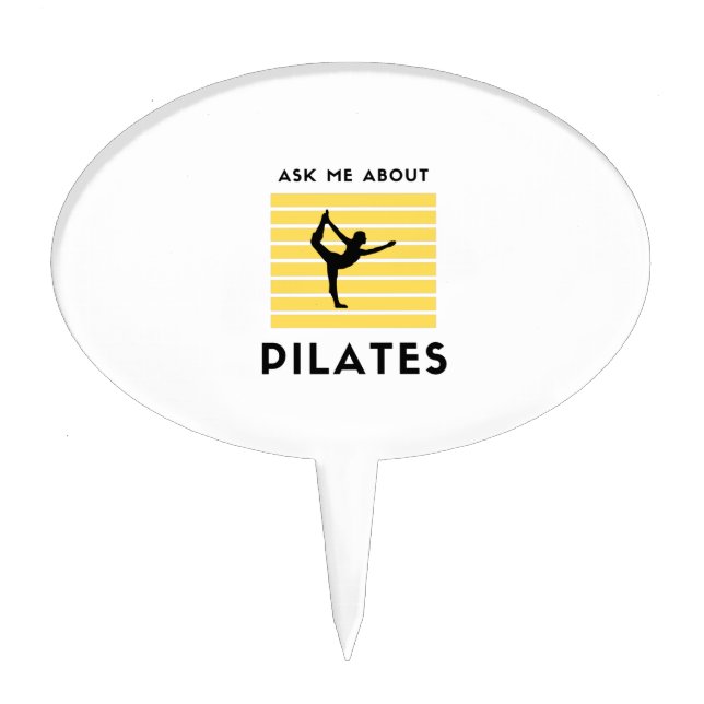 Ask me about pilates cake topper (Front)