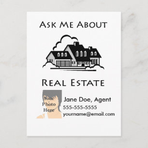 Ask Me About Real Estate Postcard