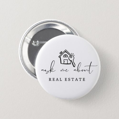 Ask Me About Real Estate Realtor Promo Button