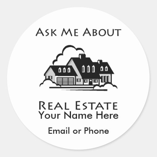 Ask Me About Real Estate Sticker