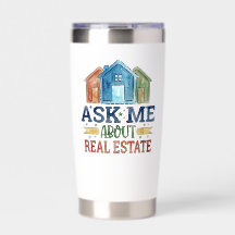 Ask Me About Real Estate Watercolor Realtor