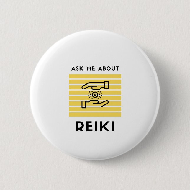 Ask me about reiki button (Front)