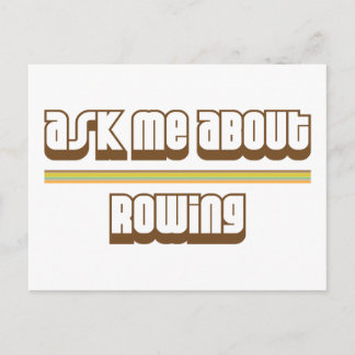Ask Me About Rowing Postcard