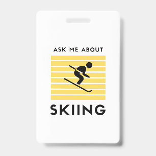 Ask me about skiing winter sport badge