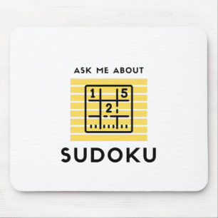 Ask me about sudoku mouse pad