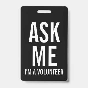 Ask Me Black Volunteer Badge