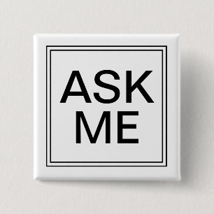 Ask Me Business Event Simple Pinback Button